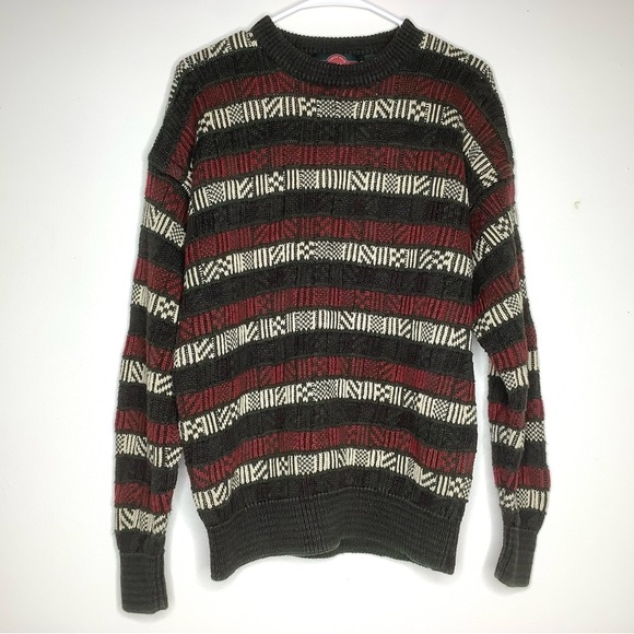 Stone Haven Other - < Vintage Stone Haven Striped Knit Grandpa Sweater >